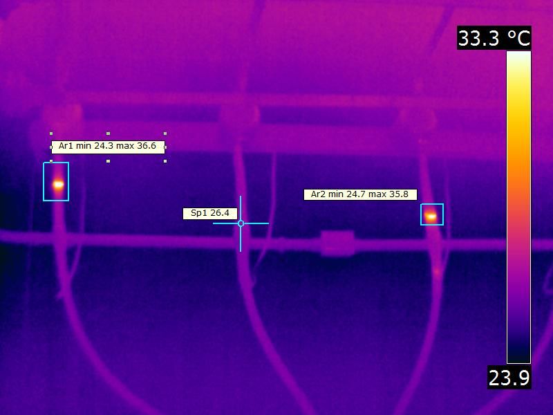 Avaliação termográfica em terminações